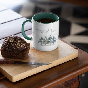 Caneca Floresta Elegante de Aquarela