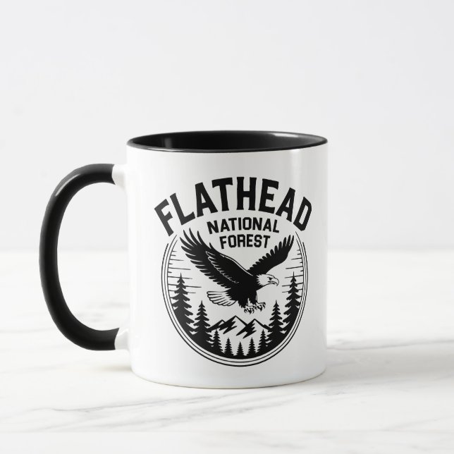 Caneca Floresta Nacional de Flathead Montana Vibrações de (Esquerda)
