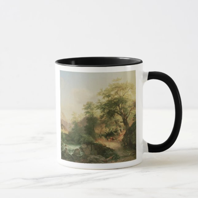 Caneca Floresta perto de Viena, 1852 (óleo em canvas) (Direita)