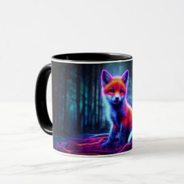 Caneca Florestas escuras profundas de raposa luminescente