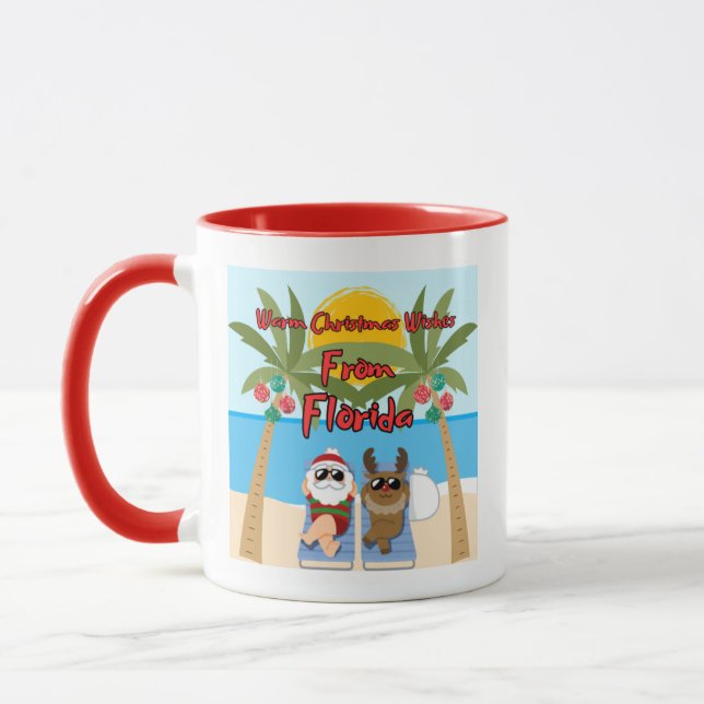 Caneca Flórida de café de Natal (Esquerda)