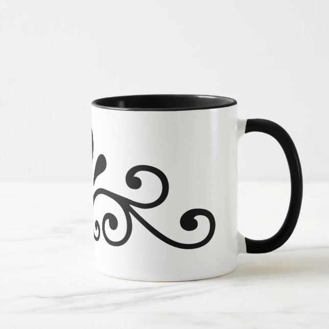 Caneca Flourish black design (Direita)