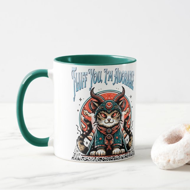 Caneca Fluff You, sou Adorável Mug - Engraçada Citação de (Com Donut)