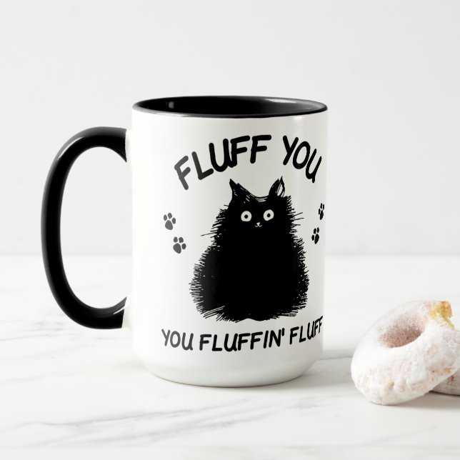 Caneca Fluff You You Fluffin Fluff Kitty Cat (Com Donut)