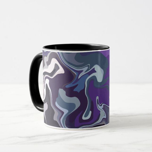 Caneca Fluxo Abstrato de Cores (Frente Esquerda)