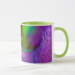 Caneca Fluxo interno eu abstraio a galáxia roxa verde do