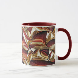 Caneca Fluxos líquidos coloridos padrão geométrico dos ab
