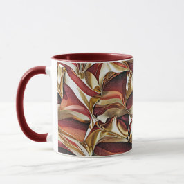 Caneca Fluxos líquidos coloridos padrão geométrico dos ab