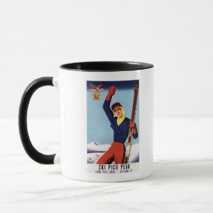 Caneca Flyer Flexível Pin-Up Skiing Girl