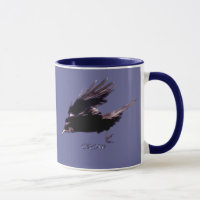 Flying Crow Raven amante Drinkware