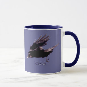 Caneca Flying Crow Raven amante Drinkware