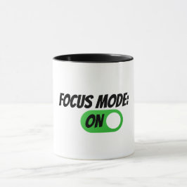 Caneca "Foco Modo LIGADO" Bolsa de café engraçada