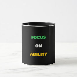 Caneca Foco na Capacidade Texto Personalizado Orgulho da
