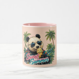 Caneca Fofa de Panda Doce Verão