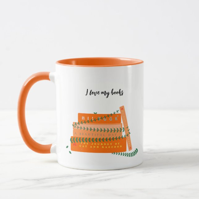 Caneca Fofa | Eu Amo Meus Livros (Esquerda)