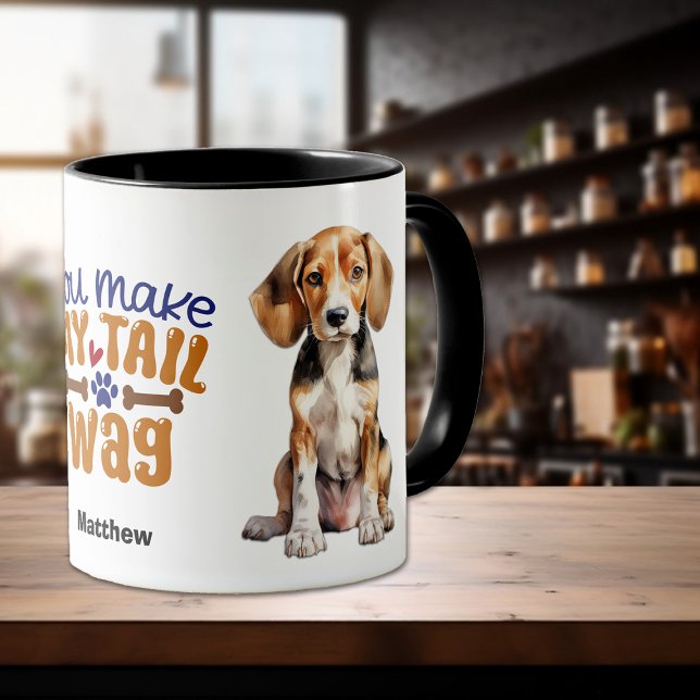 Caneca Fofo-Cachorro Que Você Faz O Meu Pano-De-Cauda (Criador carregado)