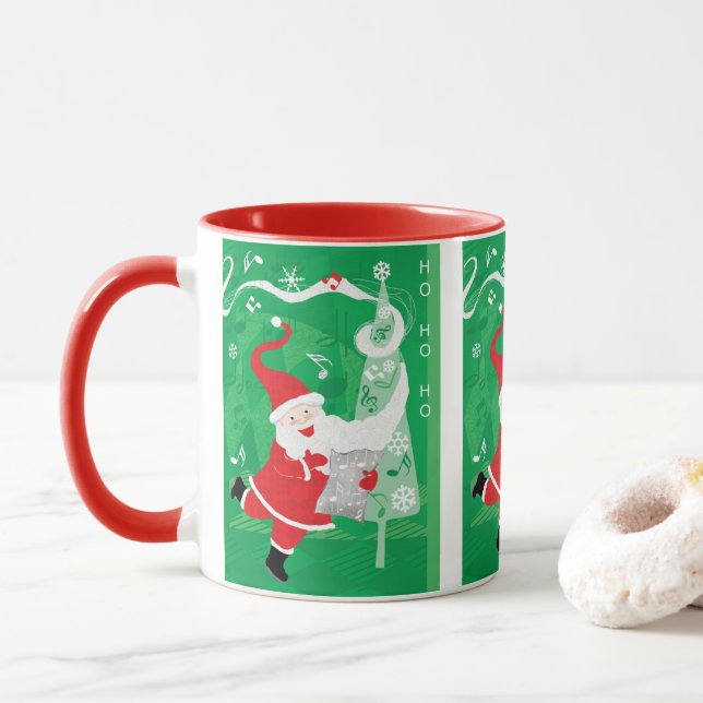 Caneca Fofo Natal, Cantando e Dançando Papai Noel (Com Donut)