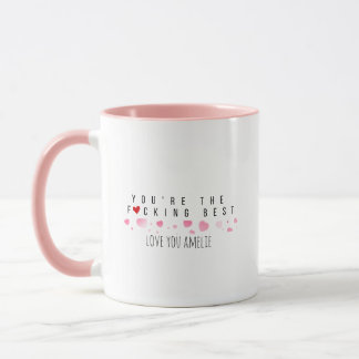 Caneca Fofo personalizado Você é o melhor Rosa