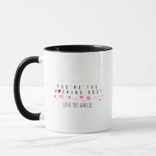 Caneca Fofo personalizado Você é o melhor Rosa