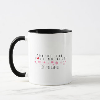 Caneca Fofo personalizado Você é o melhor Rosa