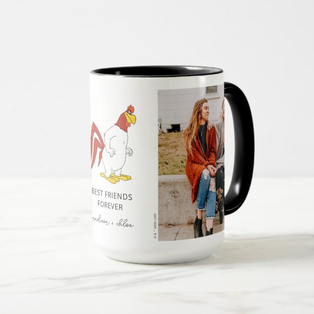 Caneca Foghorn Leghorn | Foto dos melhores amigos (Frente Esquerda)