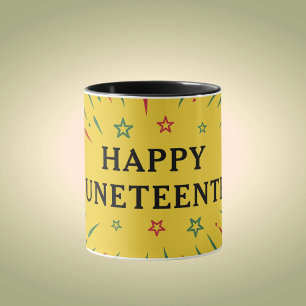 Caneca Fogos de Artifício Dia da Independência Negro Feli
