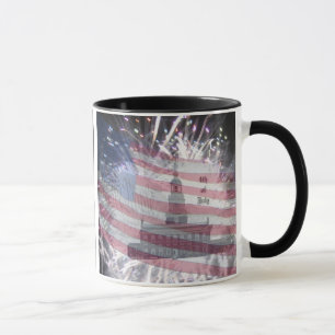 Caneca Fogos de artifício do quarto de julho