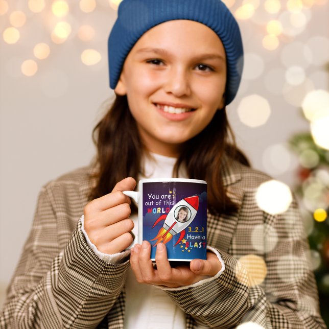 Caneca Foguete de Foguete Exterior Bonito Explodiu Aniver (Criador carregado)