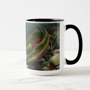 Caneca Foi pescar Mug Coho Salmon w Bear Cup