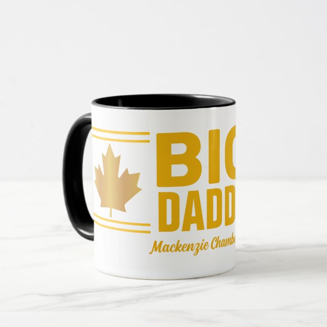 Caneca Folha de Bordo de Ouro Falso Big Daddy em BRANCO (Frente Esquerda)