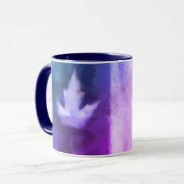 Caneca Folha de Bordo Tinta Natural Artesanal Roxa Arte O
