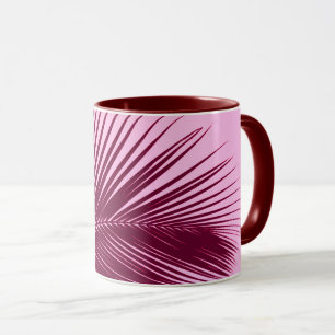 Caneca Folha de palma - burgundy e rosa