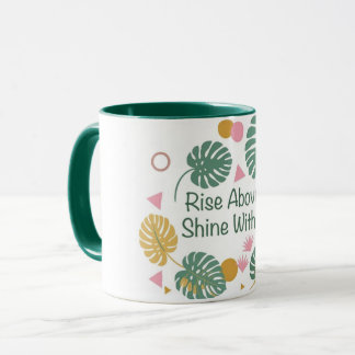Caneca Folha de Palmeira Tropical Monstera Inspiradora Po
