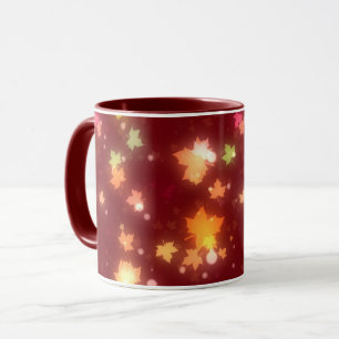 Caneca Folhas coloridas de outono brilhantes folhas do ou