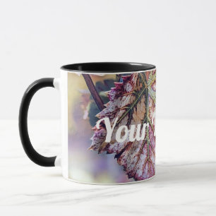 Caneca Folhas Coloridas de outono com cor aquosa