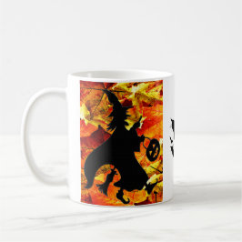 Caneca Folhas da bruxa e da queda do Dia das Bruxas