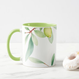 Caneca Folhas de Aquarela – Design Botânico Suave