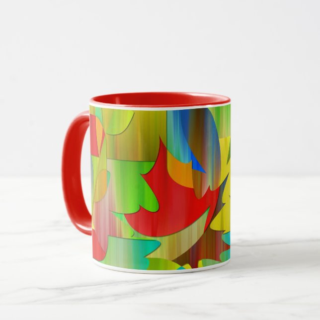 Caneca Folhas de Arte da Natureza (Frente Esquerda)