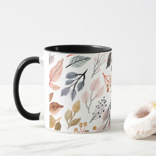 Caneca folhas de árvore