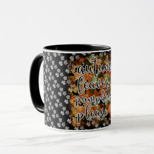 Caneca Folhas de Bombas do outono Moderno