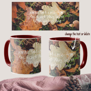 Caneca Folhas de carvalho de outono fosco