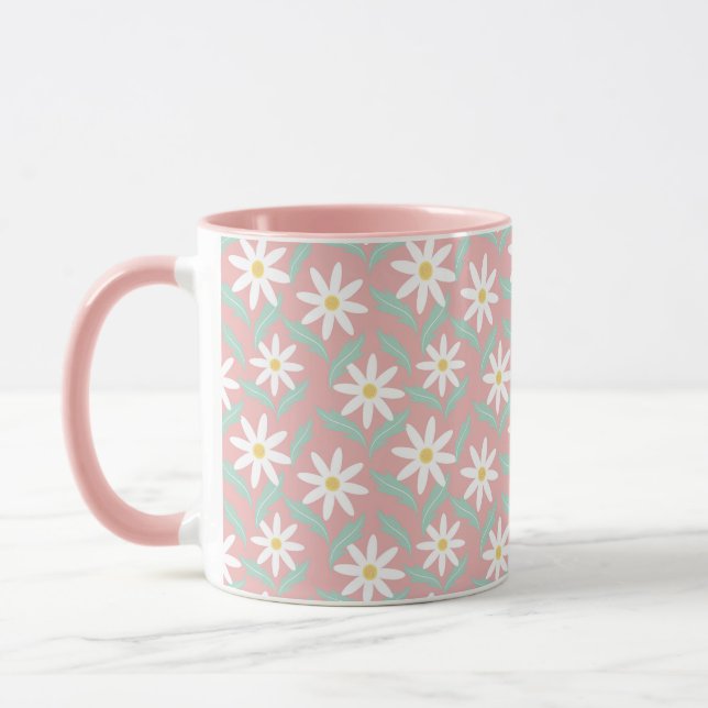 Caneca Folhas de Flor Rosa С hamomile (Esquerda)