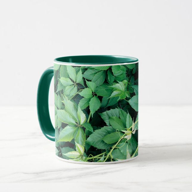 Caneca Folhas de Grama Verde (Frente Esquerda)
