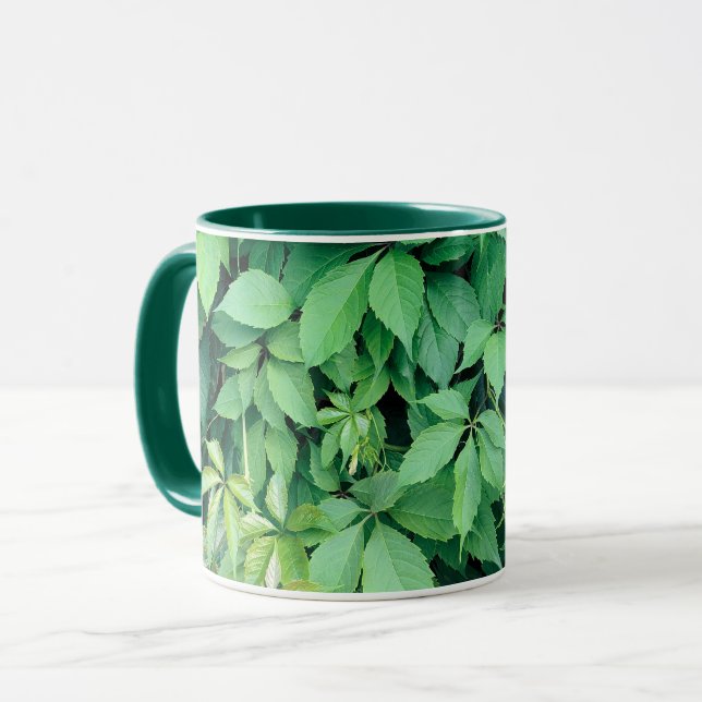 Caneca Folhas de Grama Verde (Frente Esquerda)