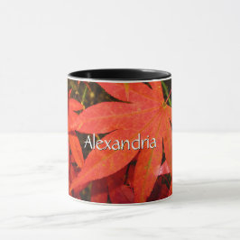 Caneca Folhas de Maple Crimson - Personalizadas