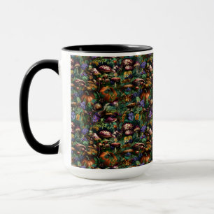 Caneca Folhas de Outono Antigas e Canela – Outono Vintage