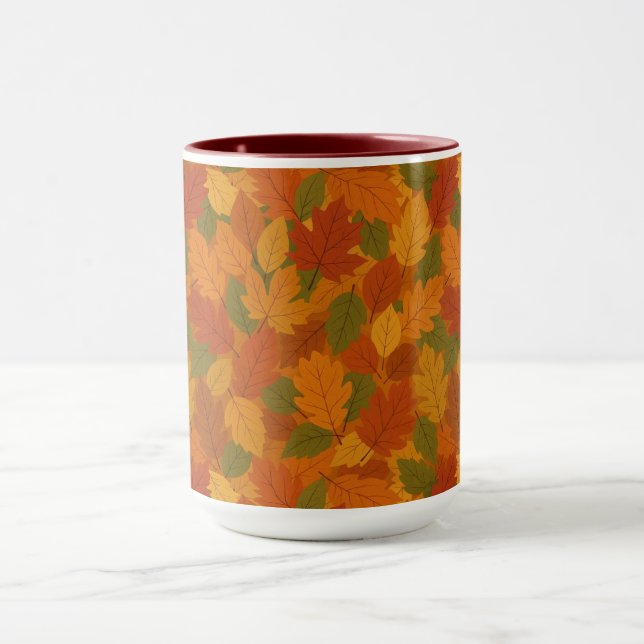 Caneca Folhas de outono clássicas padronizadas  (Centro)