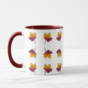 Caneca Folhas de outono Folhas de Uva Sazonal
