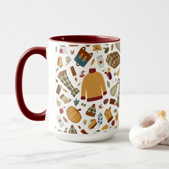Caneca Folhas de outono Únicas Folhas de outono (Com Donut)