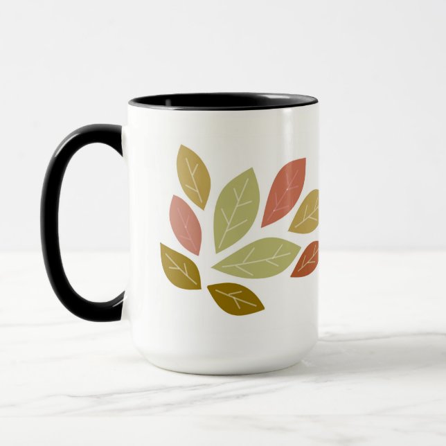 Caneca Folhas de Outono Venturosas (Esquerda)